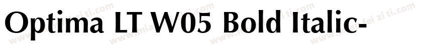 Optima LT W05 Bold Italic字体转换